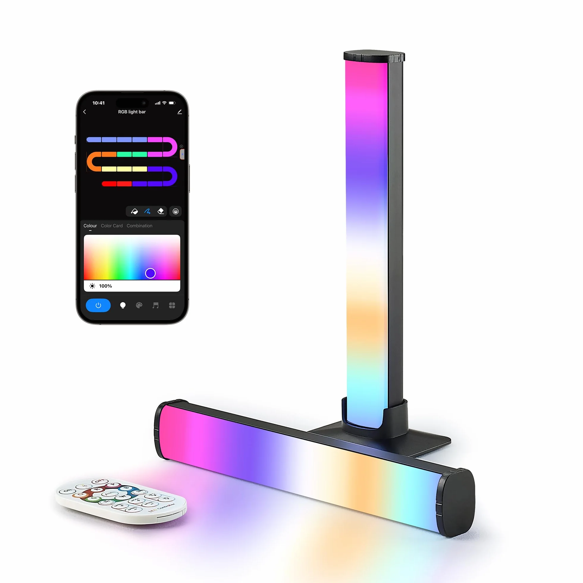 VYBE Desk Smart Barre Luce LED RGB 25cm per TV Gaming, Sincronizzazione Schermo, App Control