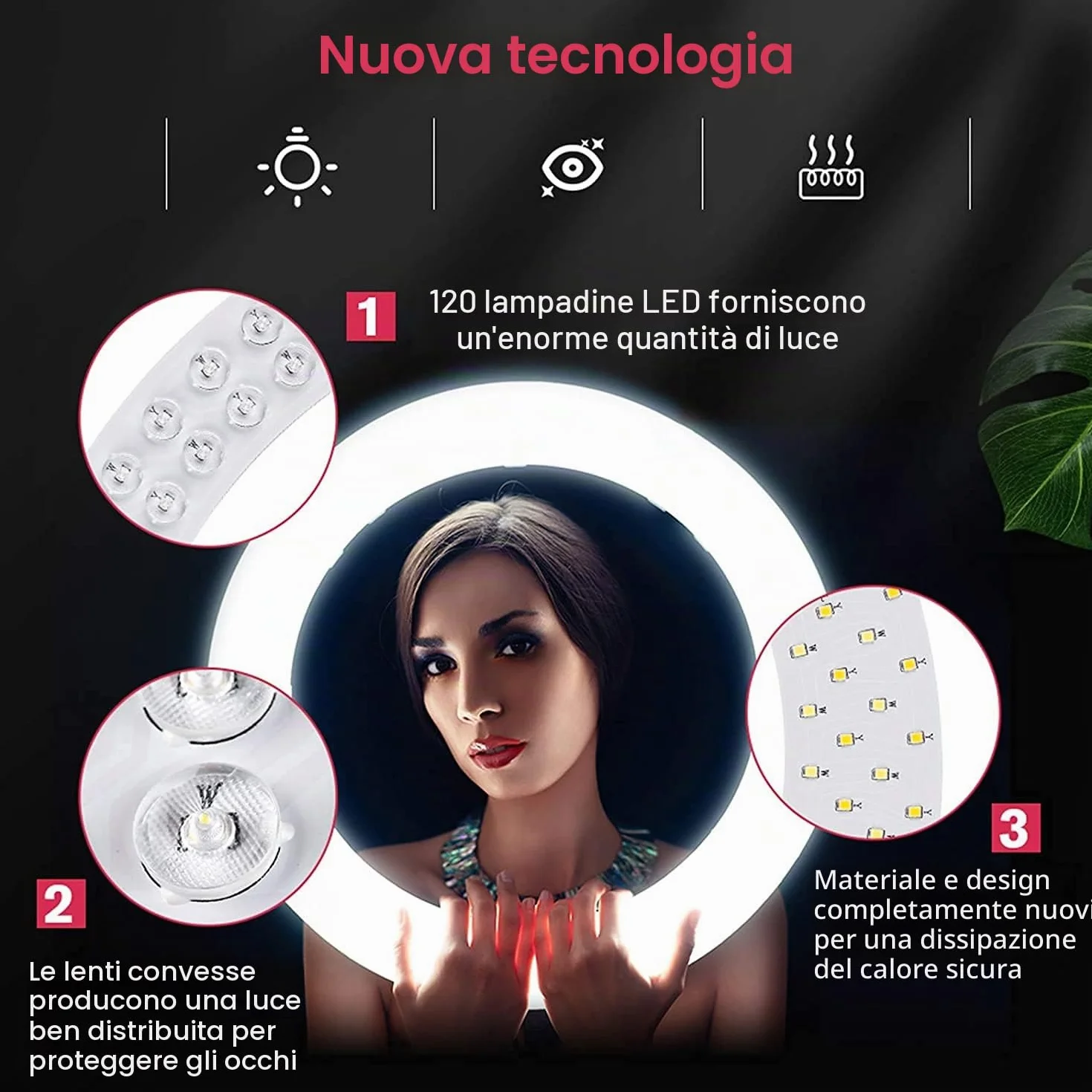 EOTO LIGHT 19 pollici LED Anello Luce con Treppiede per Selfie, Makeup, Vlog, CRI>97, Telecomando
