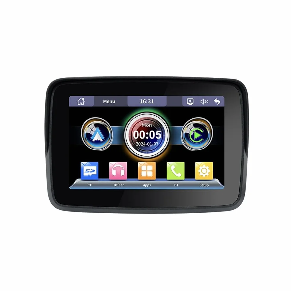 LIVASH Display Impermeabile 5 Pollici Motocicletta GPS Navigazione Wireless Android Carplay Auto