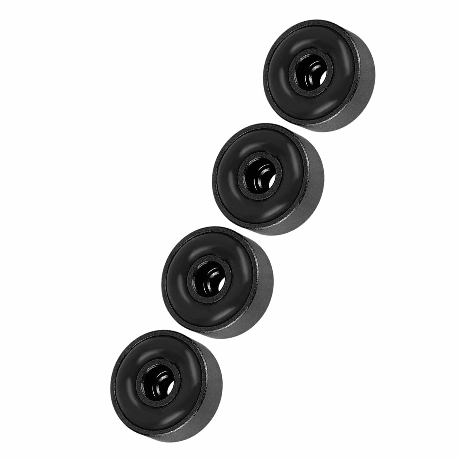 Piedi per Altoparlanti Giradischi Amplificatore Lega Alluminio 4 Pezzi 20x8 mm Nero