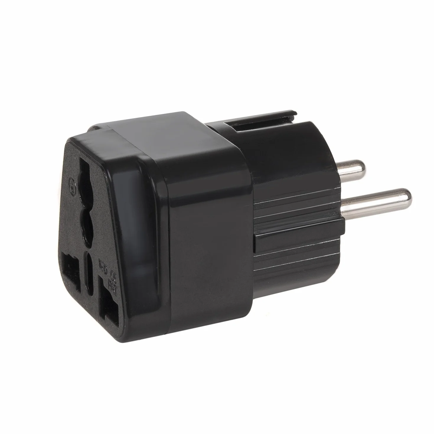 Maclean MCE154 Adattatore Corrente Presa Europea EU-UK, Nero