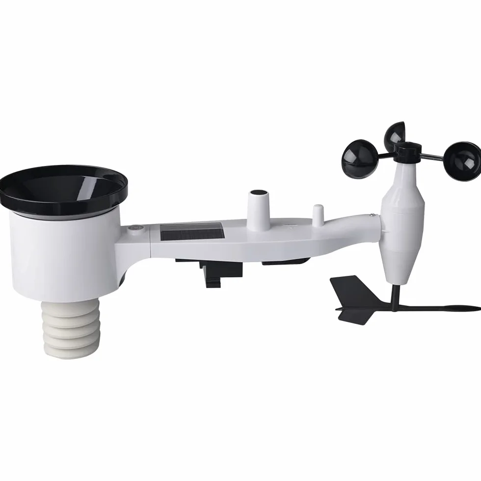 ECOWITT WS69 sensore esterno per stazioni meteorologiche, sensore meteorologico 7 in 1, pluviometro/velocità del vento/direzione/temperatura/umidità/luce solare/raggi UV, accessorio