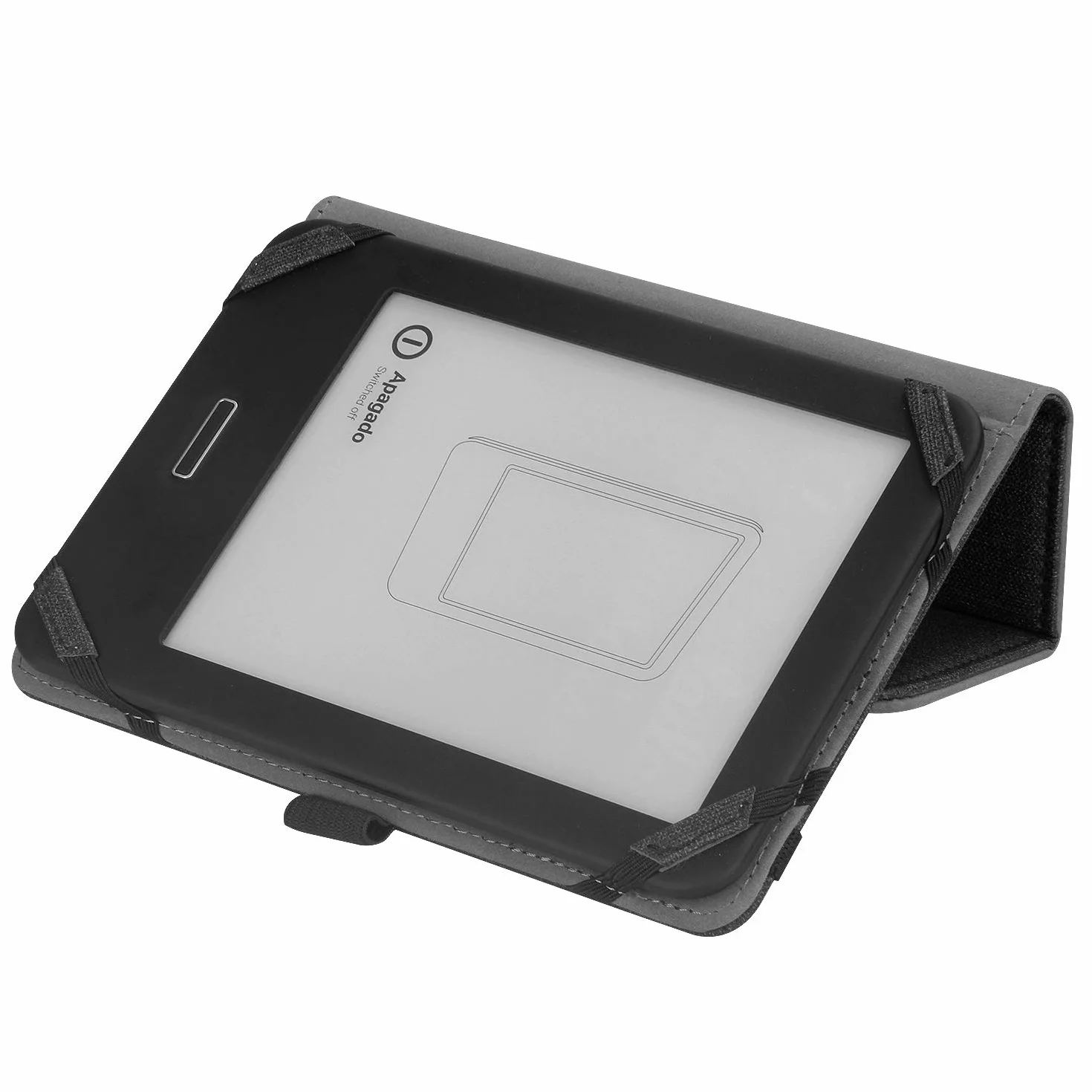 VOVIPO Custodia Folio universale per e-Reader 6 pollici Kindle Paperwhite Kobo Tolino Pocketbook Sony Nero