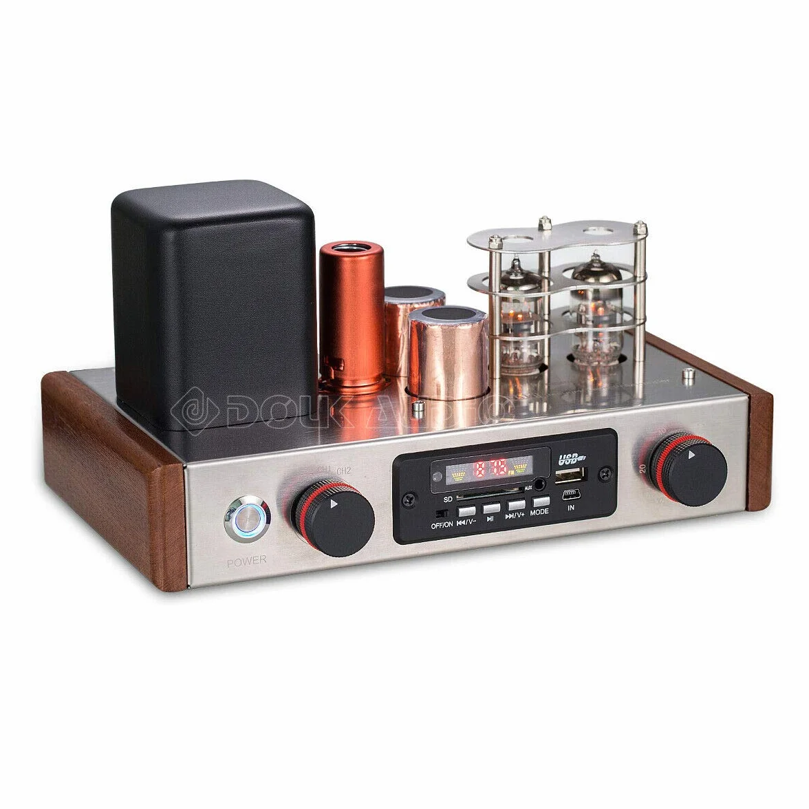 Nobsound Preamplificatore Tubo HiFi Classe A Bluetooth Ricevitore Audio Stereo Lettore USB