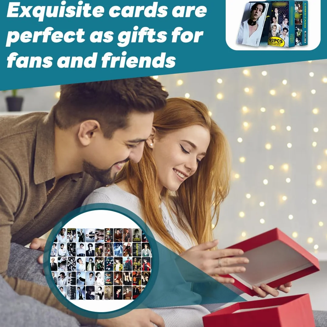 Enhypen Kpop Foto Cartoline Album Star Maschile 92 Pezzi 60 Card 32 Adesivi Regali Fan