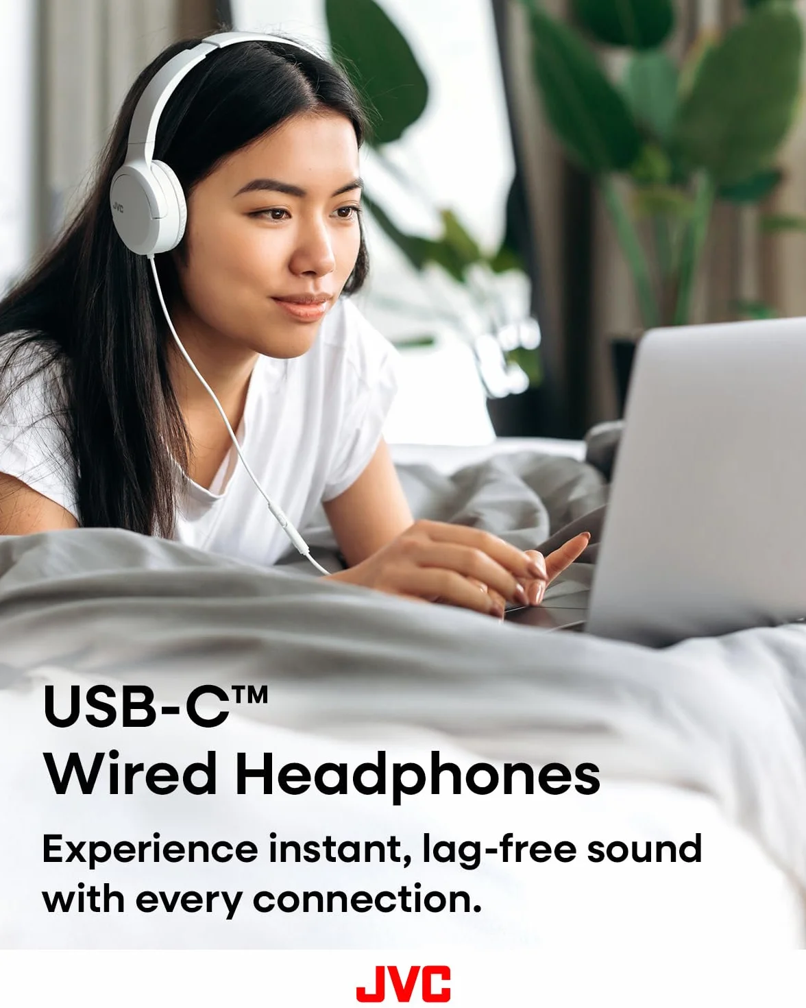 JVC HA-S33UC-W Cuffie on-ear USB-C pieghevoli Bianco