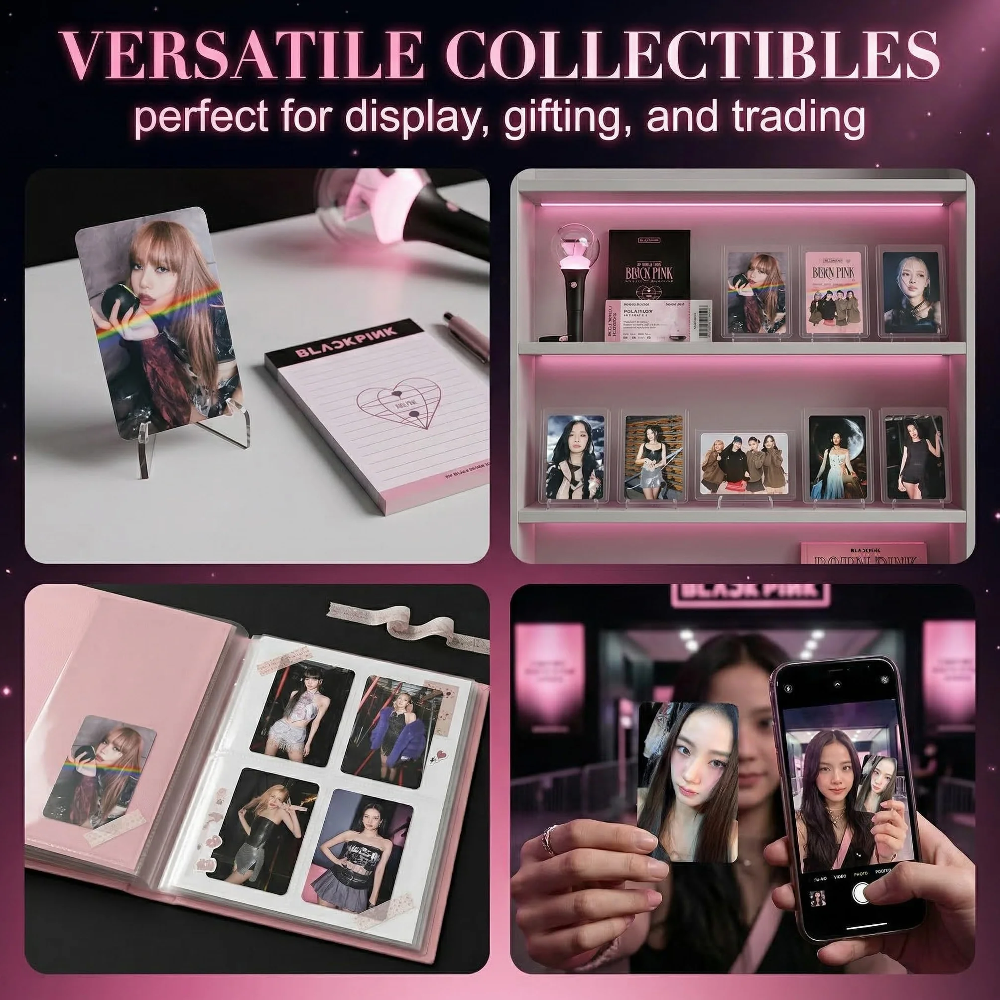 Set 55 Photocards BP 40 Adesivi Carte Fan Artistiche Collezione Regalo Kpop