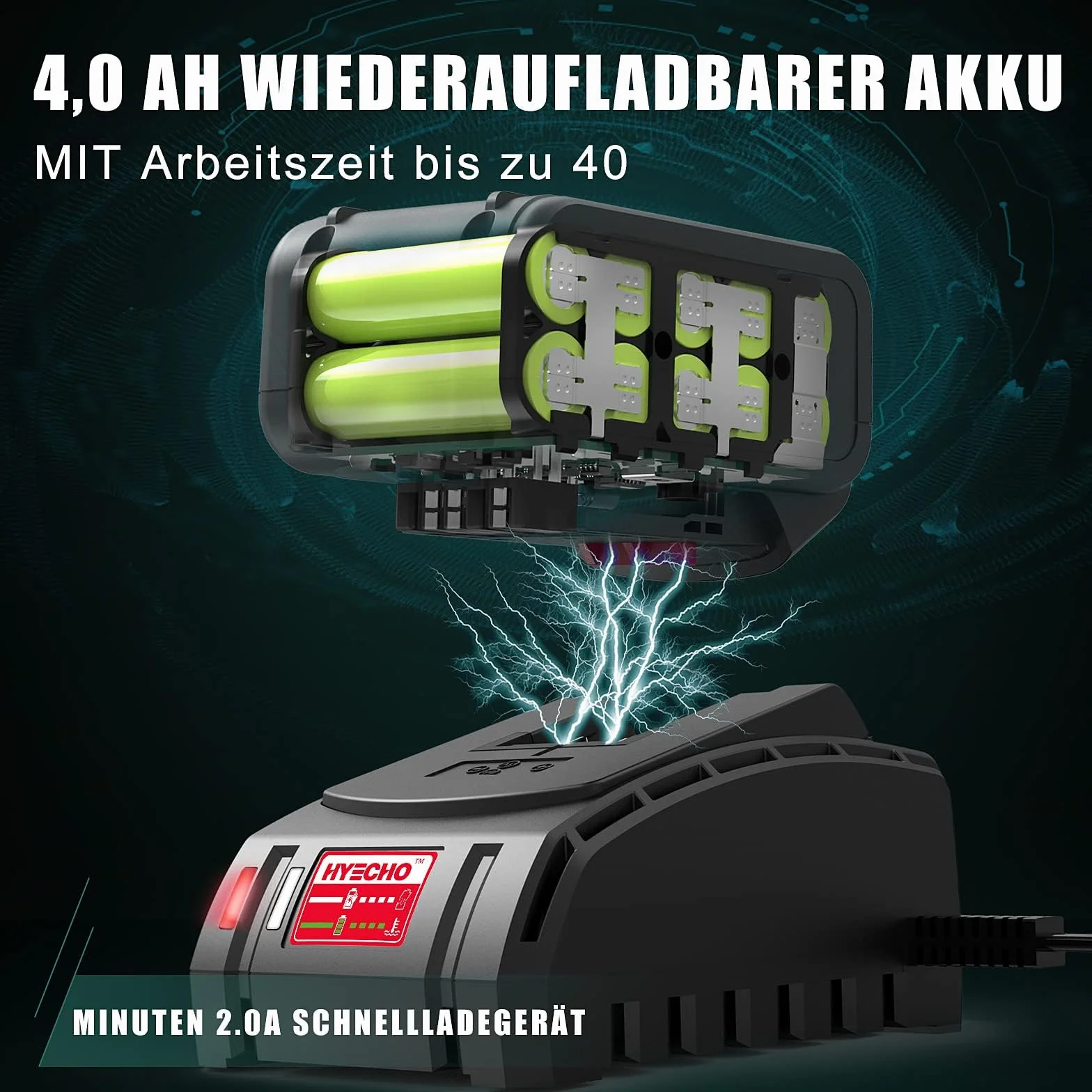 Soffiatore a Batteria, Soffiatore Foglie 223km/h, 18V 4,0Ah Batteria, con Ugello di Gonfiaggio in 3 pcs, Leggero ed Ergonomico, per Pulire le Foglie, Rimuovere la Polvere