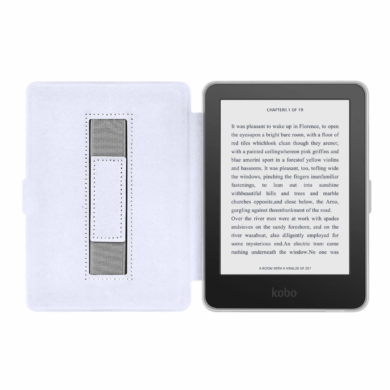 Pelle PC TPU Cover Compatibile Kobo Clara Colour Clara BW Clara 2E Flip Case Cinturino Guscio Rigido Posteriore Purple
