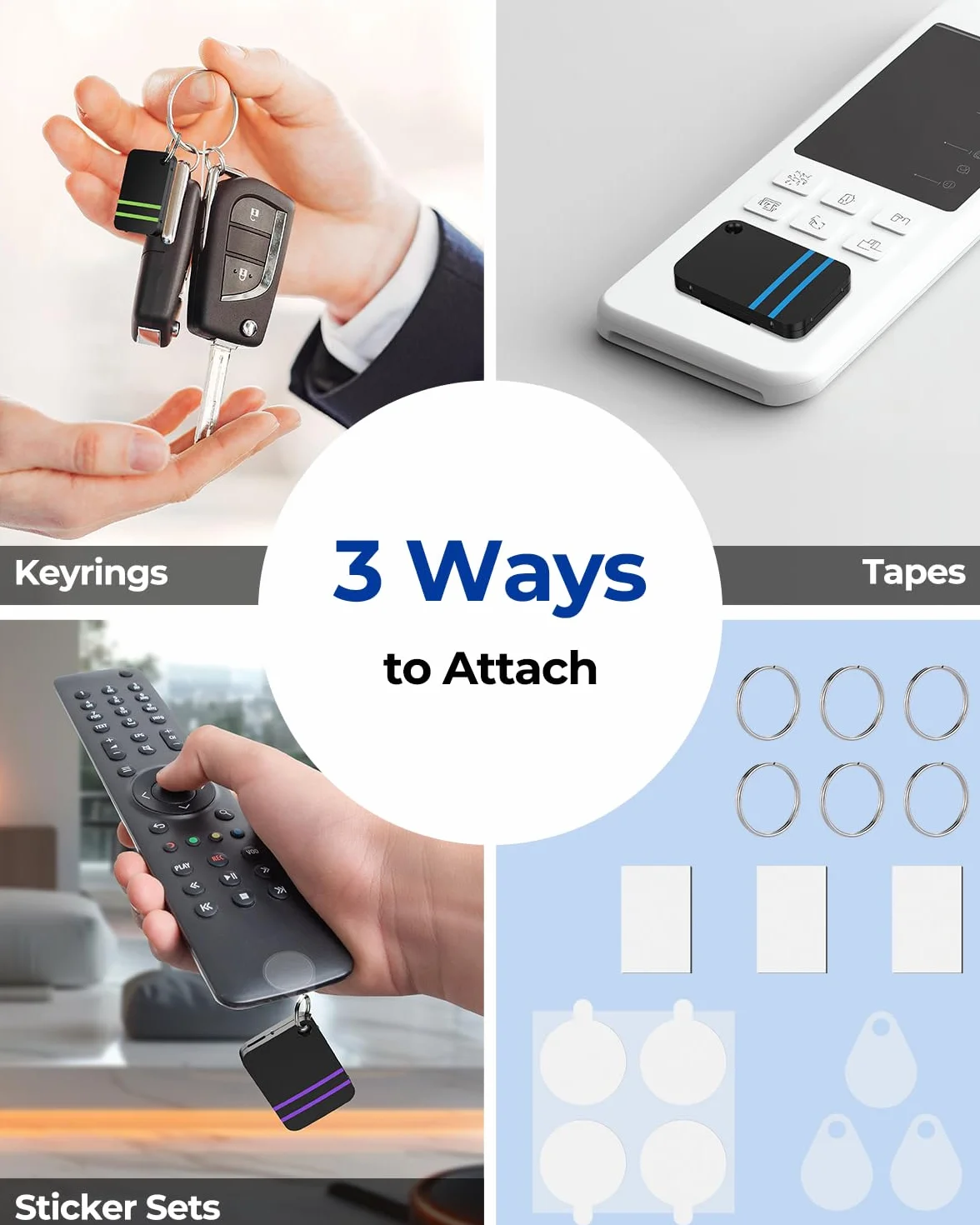 Esky Localizzatore Chiavi Trasmettitore Wireless 6 Ricevitori RF per Animali Domestici Chiavi Portafogli