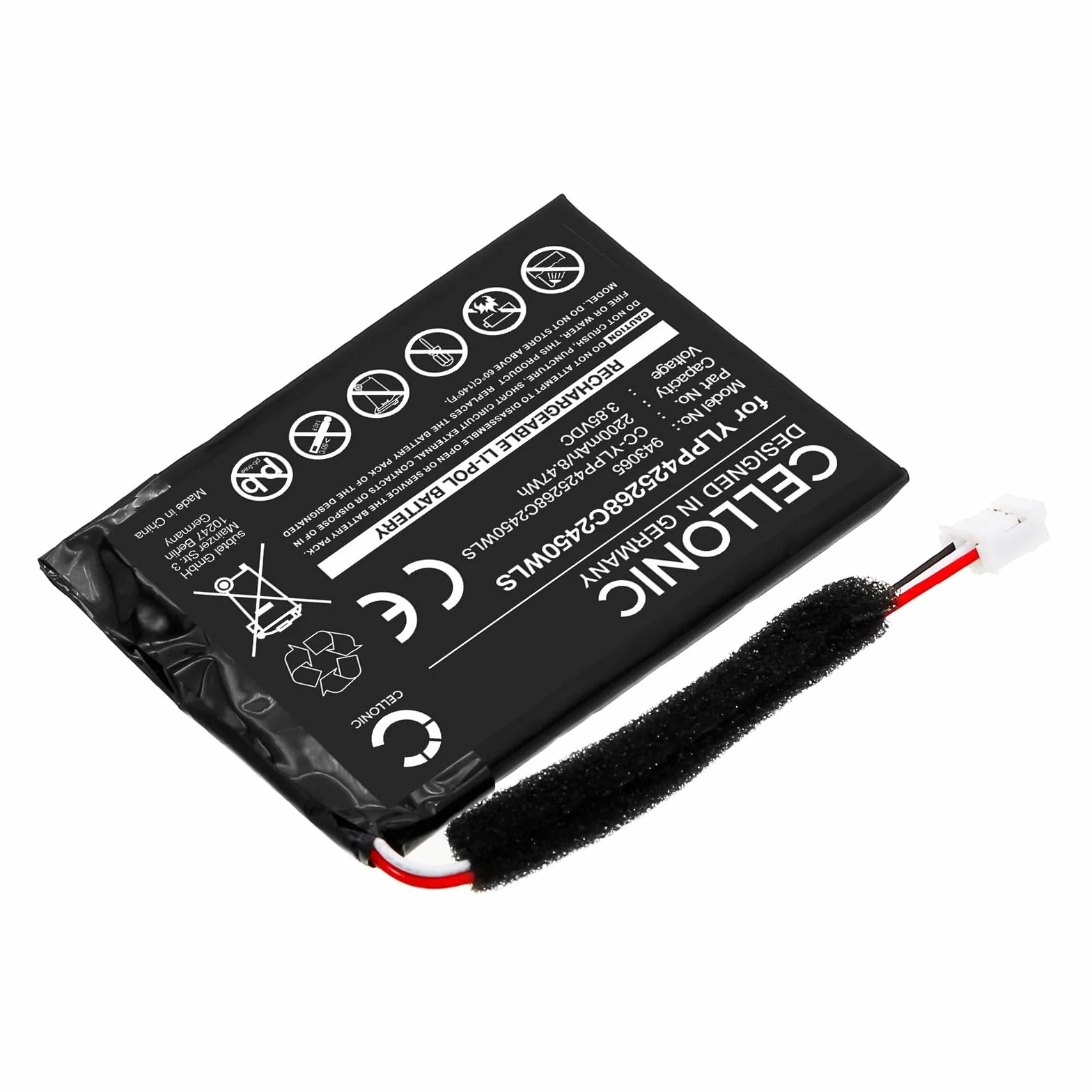 CELLONIC Batteria per Altoparlante Yealink CP900 2200mAh 3.85V