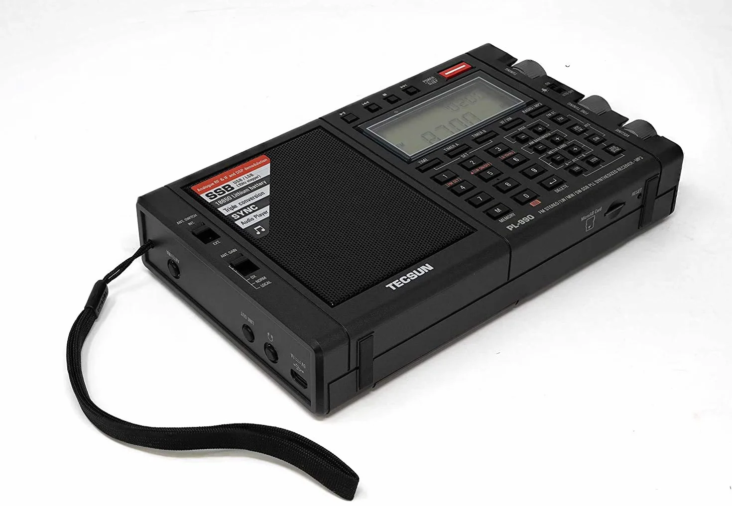 TECSUN PL-990X ricevitore professionale AM FM onde corte portatile DIGITALE SSB