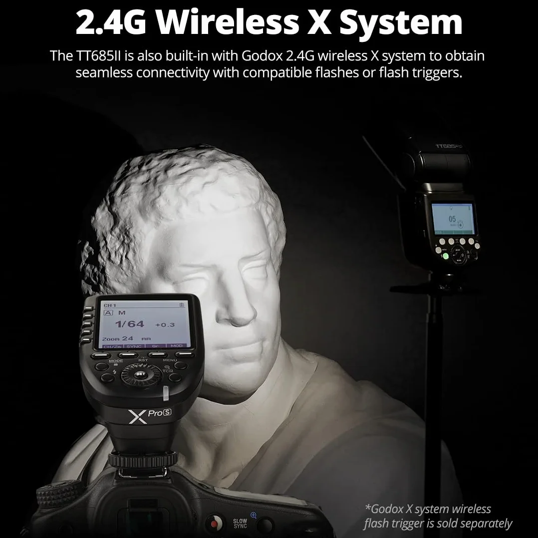 Godox TT685IIN Speedlite Flash 1/8000s HSS GN TTL TCM 2,4G X System for Nikon