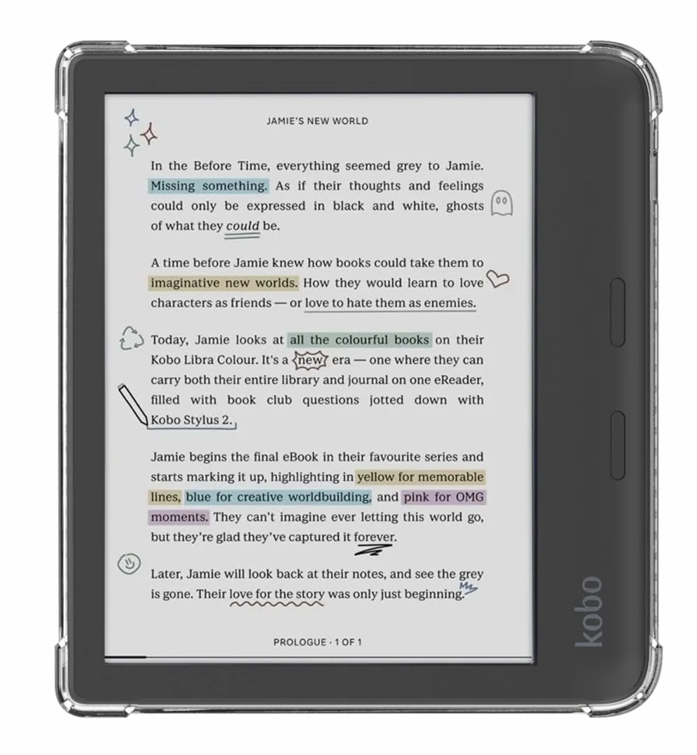 Kobo Libra 2 Colour eReader 7 Pollici Custodia Angoli Rinforzati