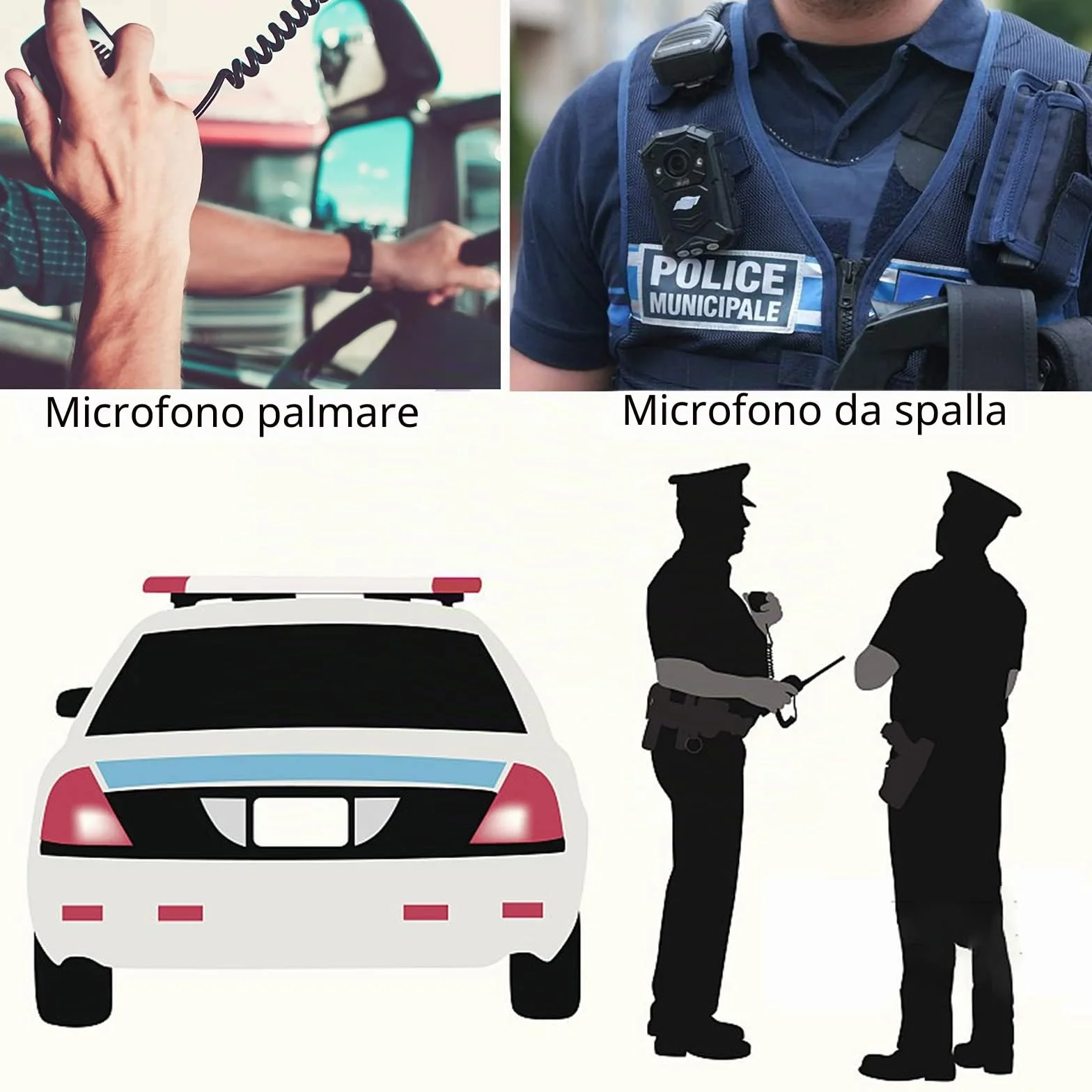 Retevis Walkie Talkie Microfono a Distanza Altoparlante 2 Pin Compatibile con Baofeng UV-5R BF-88E BF-888S