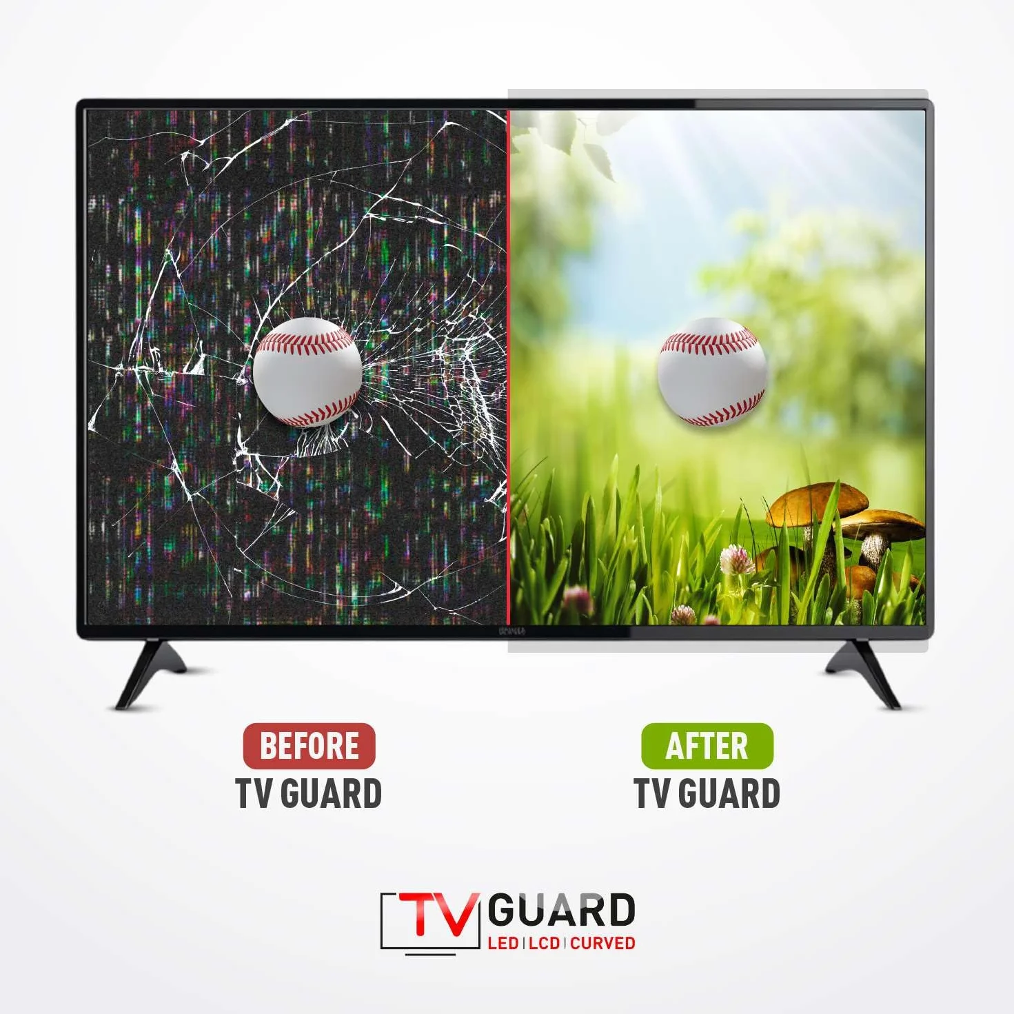 Protezione schermo TV Guard 100 pulgate Luce blu resistente ai raggi ultra trasparente 65 Inches