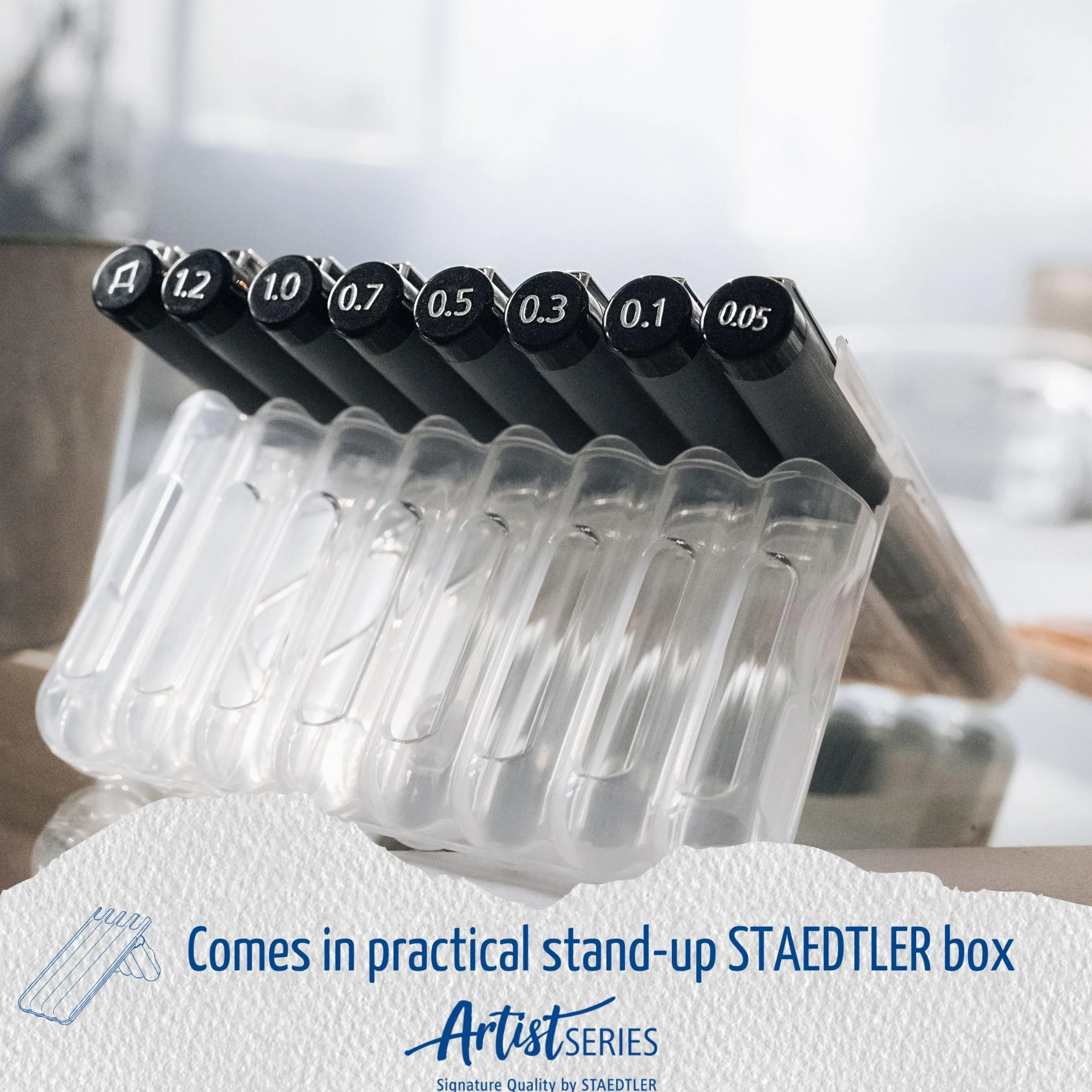 Staedtler pigment liner 5+1 Set 308 SB6P Pennarello punta fine Nero 0.05-0.8 mm 6 pz