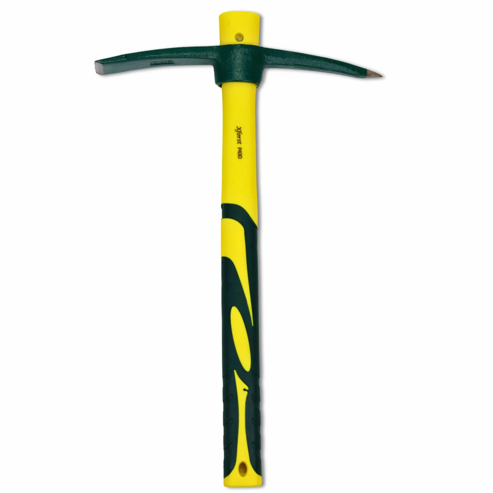Xforst Piccone da Giardino 2 in 1 – Mini Piccone e Zappa 41 cm con Manico in Fibra di Vetro e Testa in Acciaio al Carbonio Forgiato HRC45 – per Giardinaggio, Campeggio e Prospezione – X-PF430