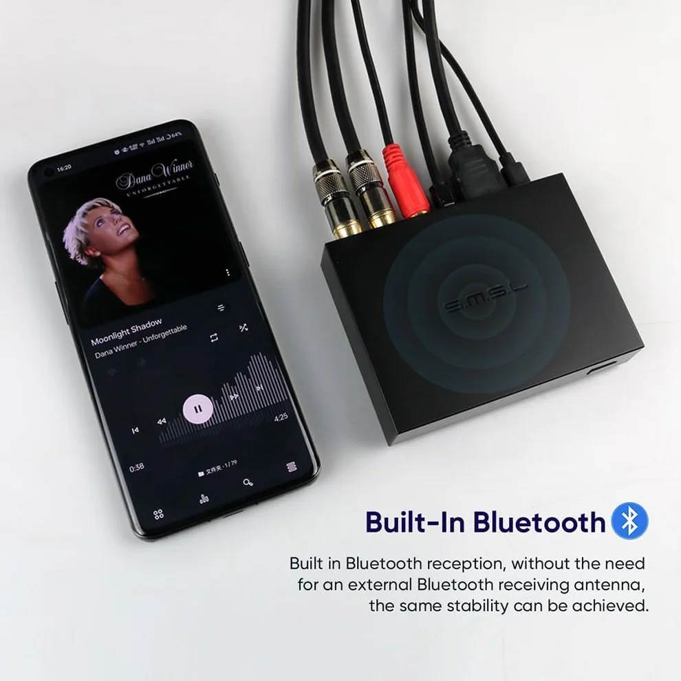 SMSL PS100 DAC Convertitore Audio Digitale Analogico 192kHz USB Bluetooth HDMI ARC Ottica Coassiale