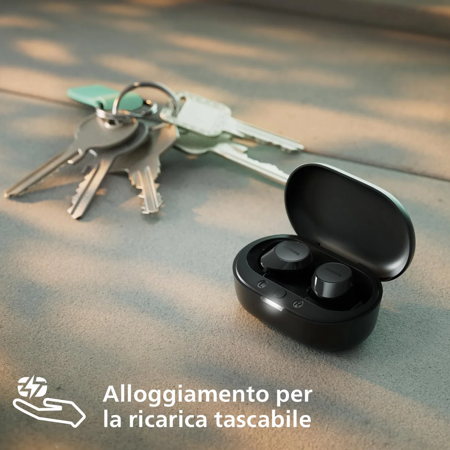 Philips TAT1209BK Cuffie auricolari Bluetooth True Wireless - Nero