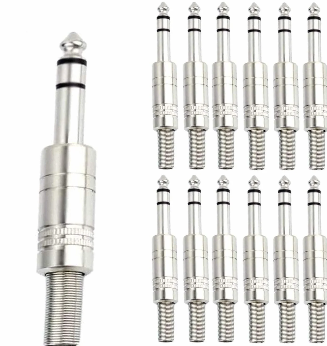 RUNCCI-YUN Connettore Audio saldatura 6,35mm TRS maschio per altoparlante chitarra microfono