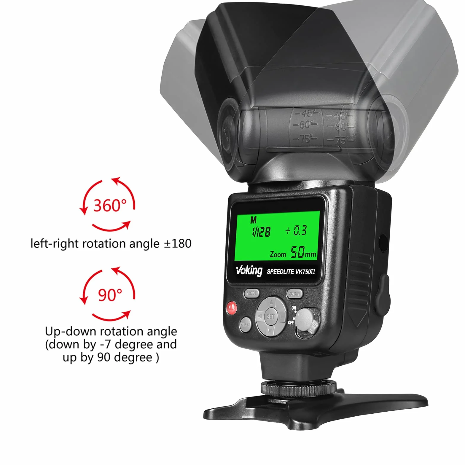 VK750II TTL Flash per Canon EOS 60D 70D 80D 6D 7D