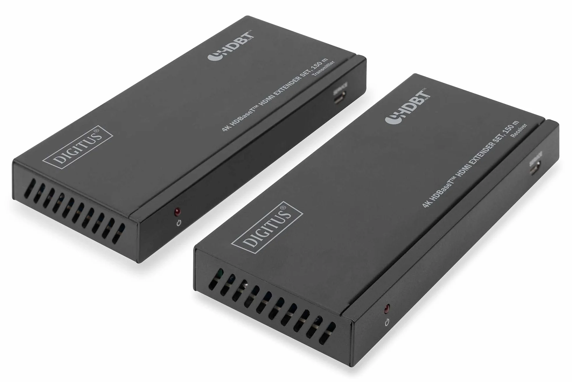 DIGITUS DS-55508 Estensore HDMI HDBaseT UHD 4K/60 Hz 120 m LAN Set Trasmettitore Ricevitore IR RS232 HDCP 2.2