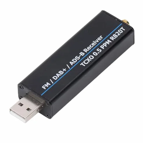 Odbiornik SDR RTL2832U R820T2 100 KHz-1766 MHz TCXO 0,5 PPM Aluminium USB