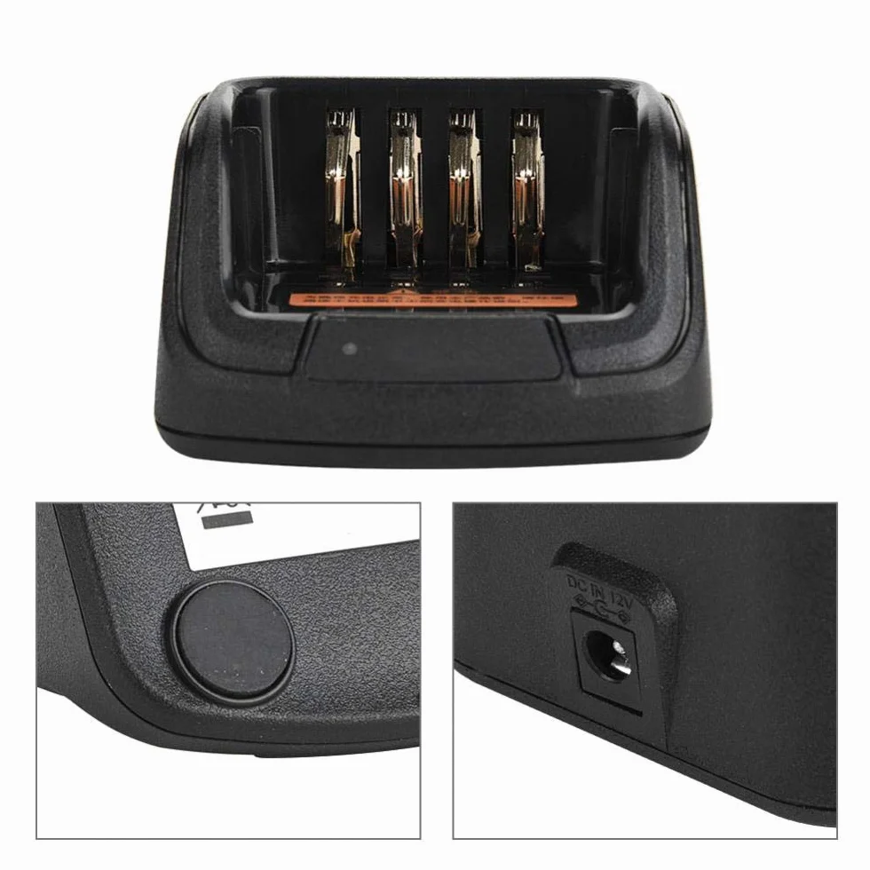 Base per Caricabatteria Walkie-talkie Hytera HYT Radio 12V DC 1A Ricarica Rapida Protezione Multipla