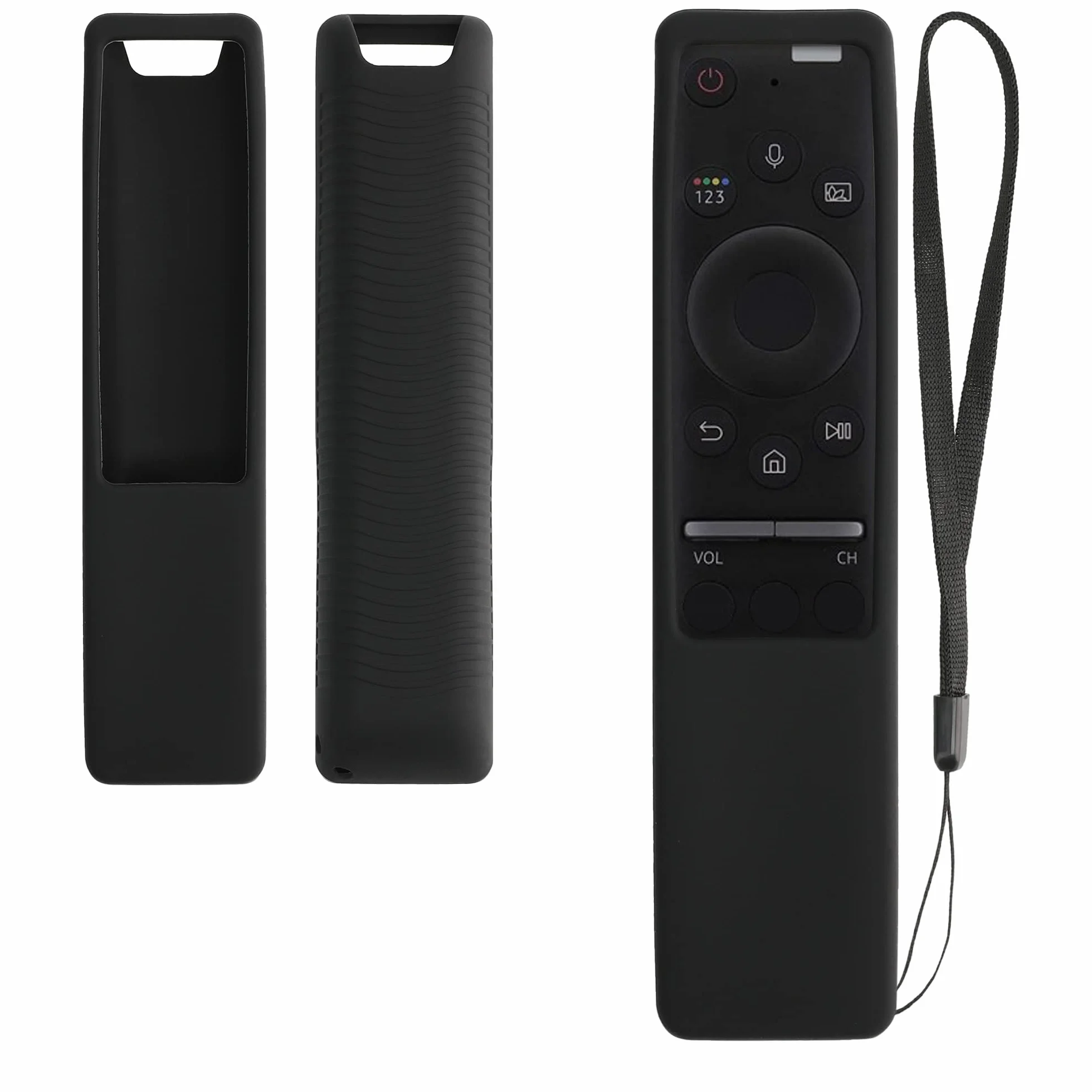 Custodia Silicone Telecomando Samsung BN59-01274A BN59-01330B Cover Antiscivolo Nero