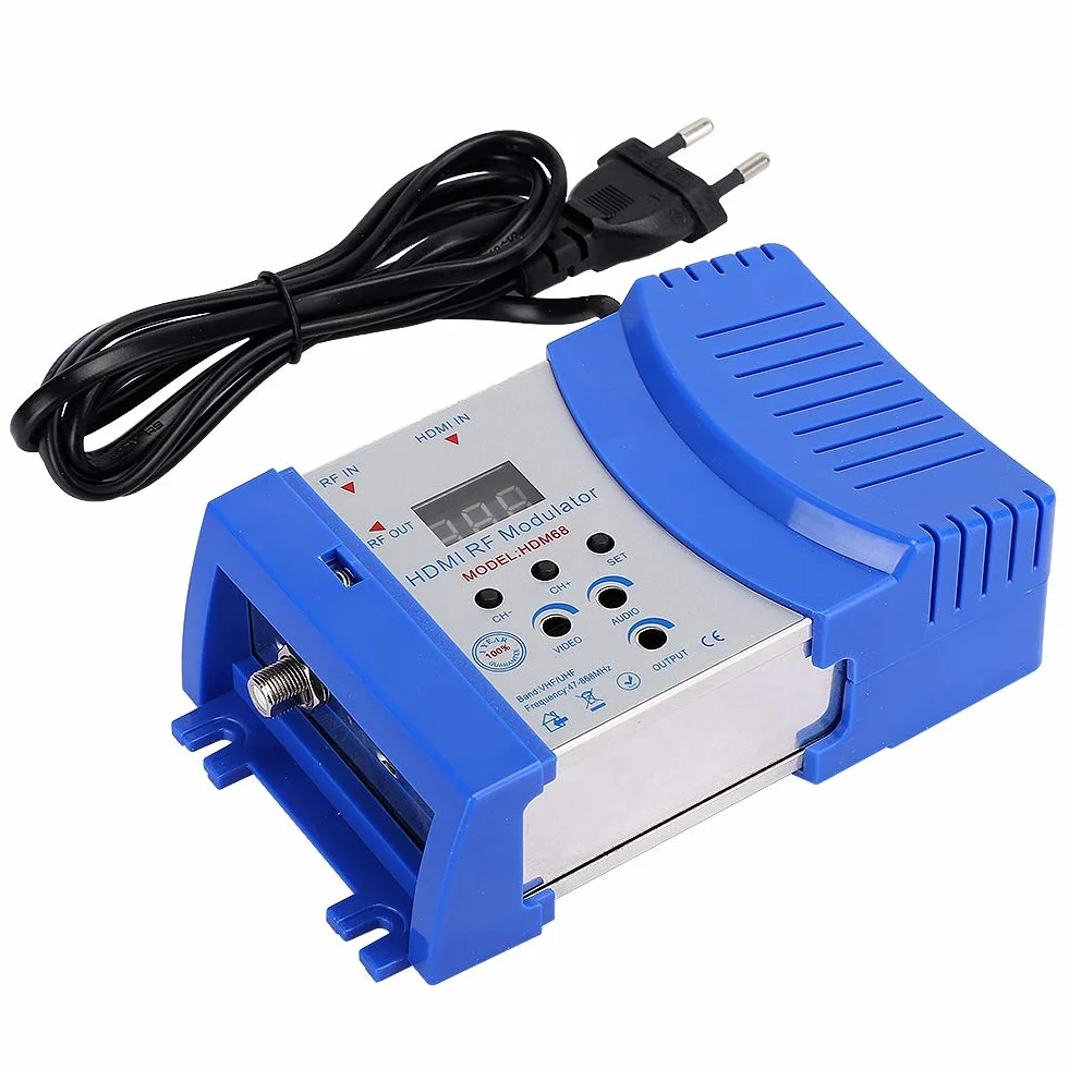 Modulatore HD digitale HDMI RF VHF/UHF 100-240 V HDM68 larghezza di banda 6/7/8 MHz
