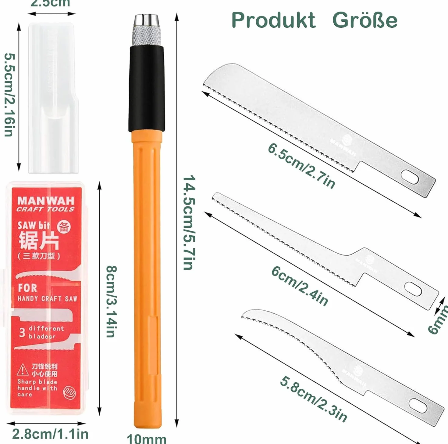 Set mini seghe a mano per modellismo fai da te 3 tipi intercambiabili lame seghetto custodia