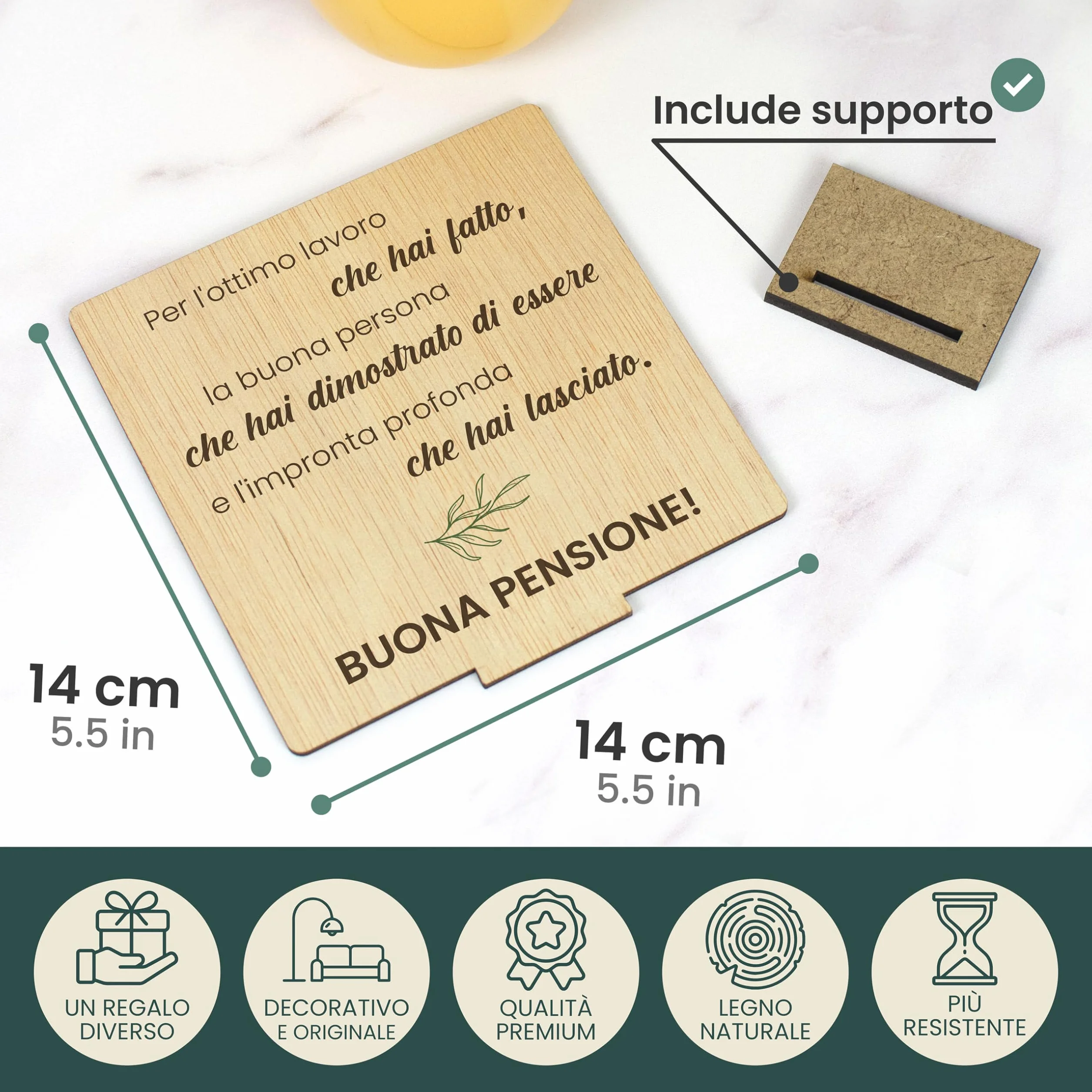 CONTRAXT Biglietto Originale per la Pensione in Legno Regalo Unico per Uomini Donne Colleghi Capoufficio Amici Insegnanti