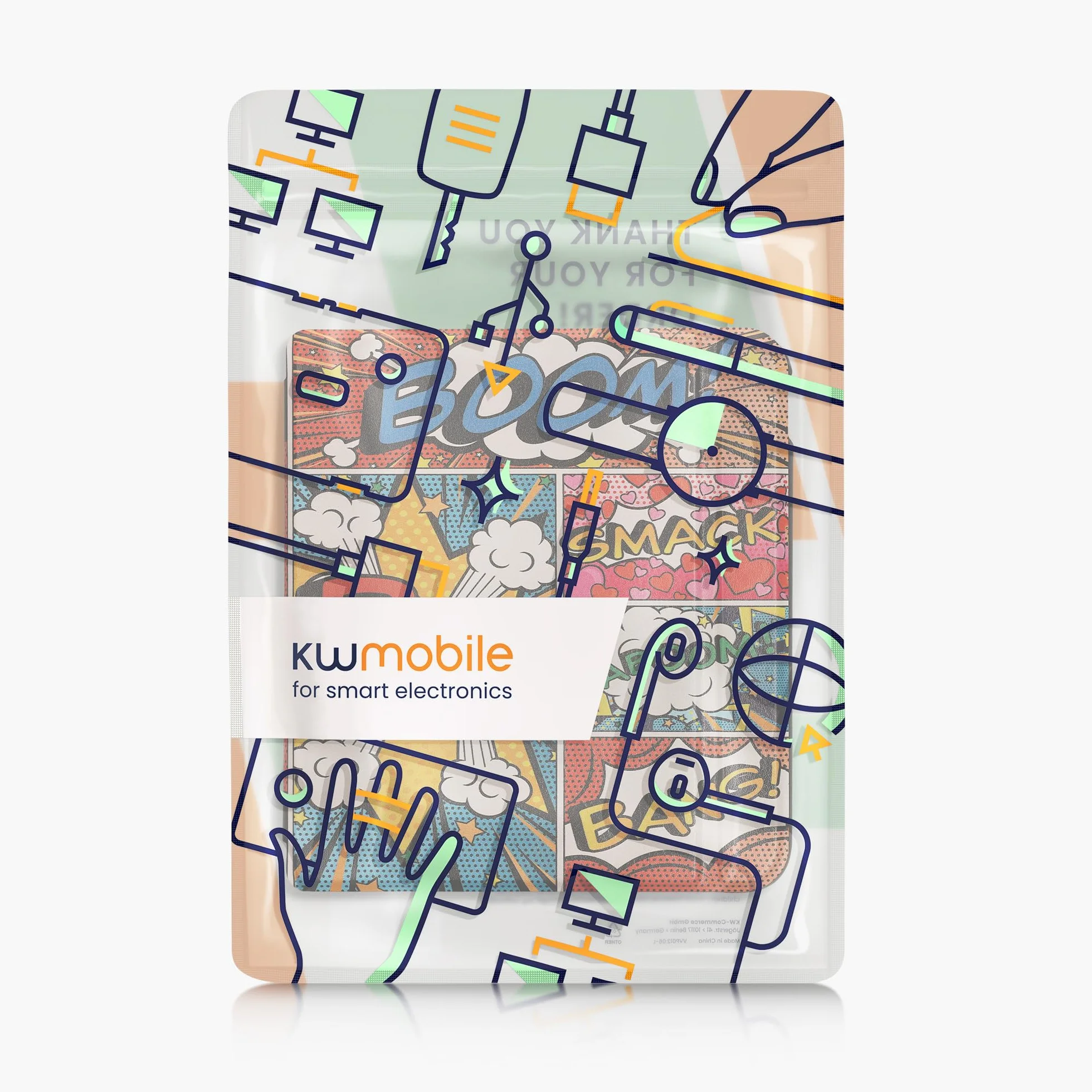 kwmobile Custodia Kobo Libra Colour Cover Flip Case multicolore Pop Art