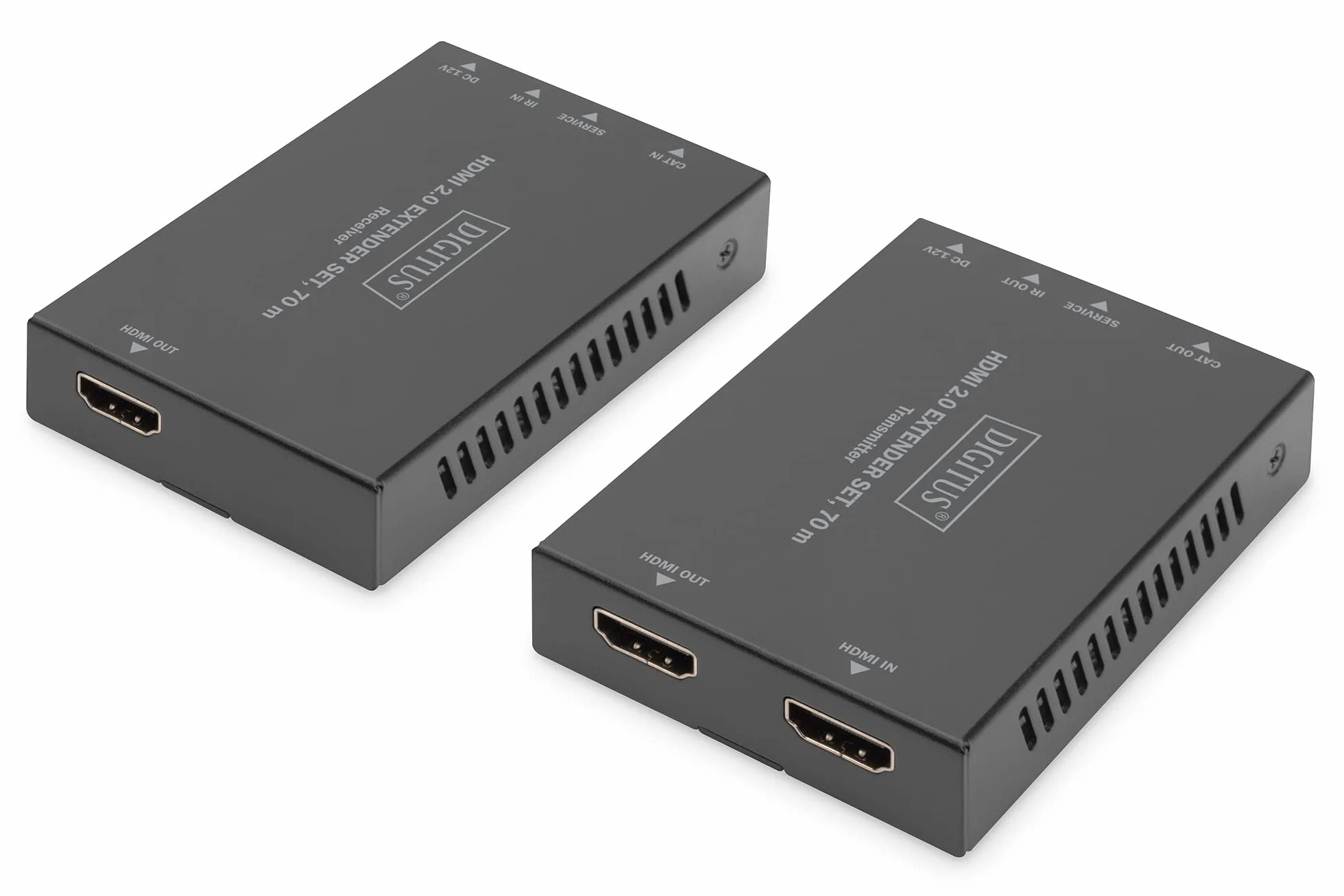 DIGITUS Set estensore HDMI 2.0 70 m 4K/60 Hz 18 Gbps HDCP 2.2 HDR PoC