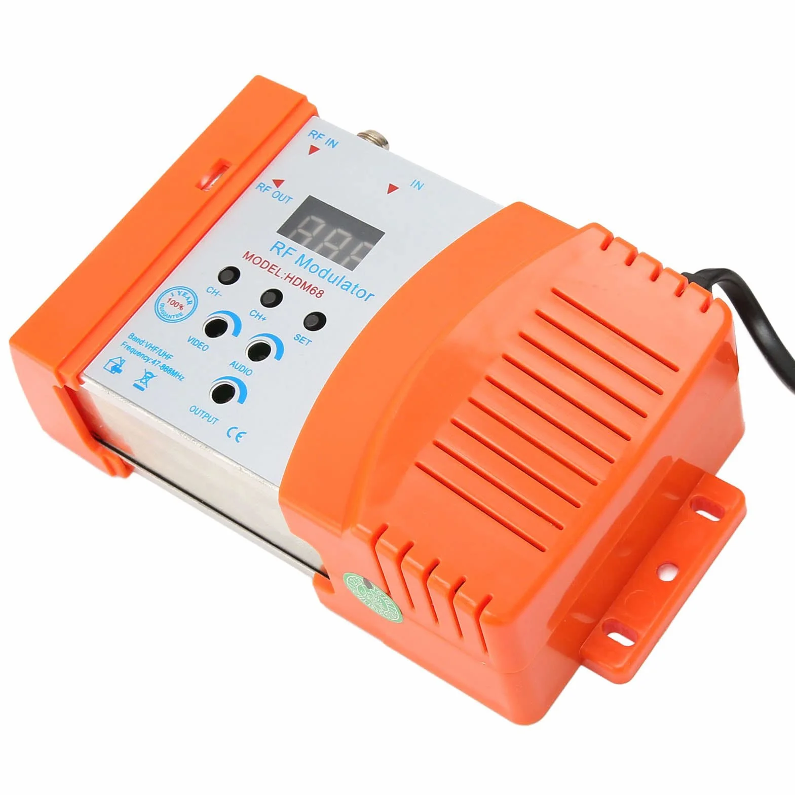 Modulatore RF Digitale HDM68 Convertitore AV a RF PAL NTSC VHF UHF HD per Ricevitore Satellitare Videocamera