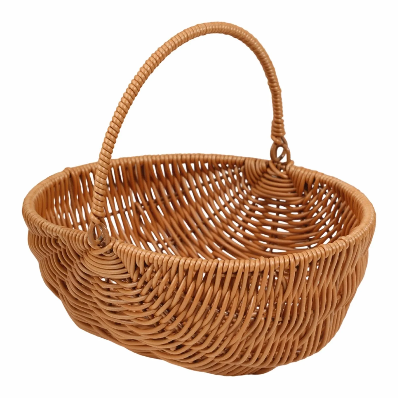 rockible Cestino da Picnic Intrecciato di con Manico, Regalo Pratico, Leggero, Durevole e Facile da trasportare, Cestino per