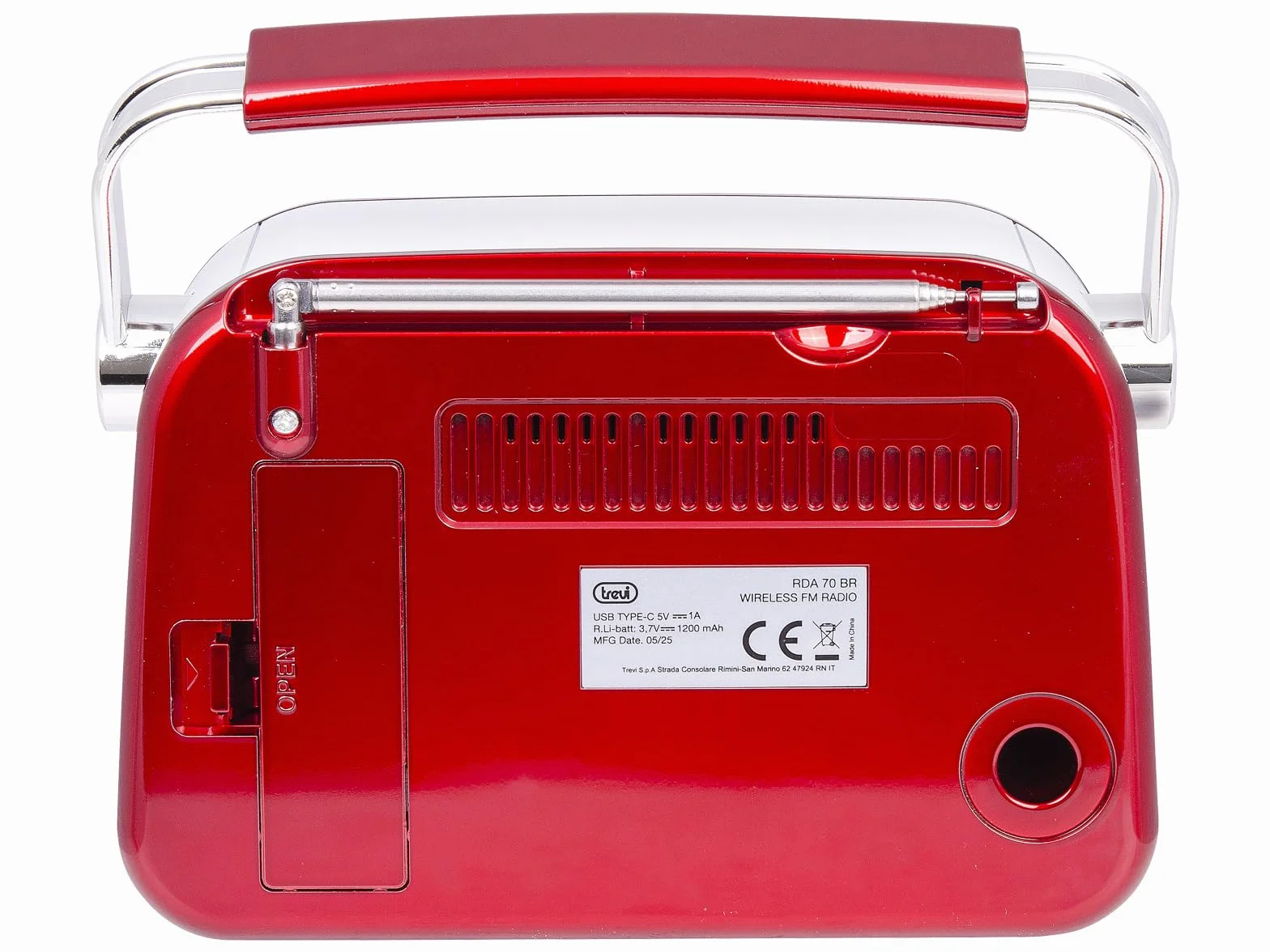 Trevi RDA 70 BR Radio Portatile Wireless Multibanda FM AM SW USB MP3 Batteria Ricaricabile al Litio Compatta