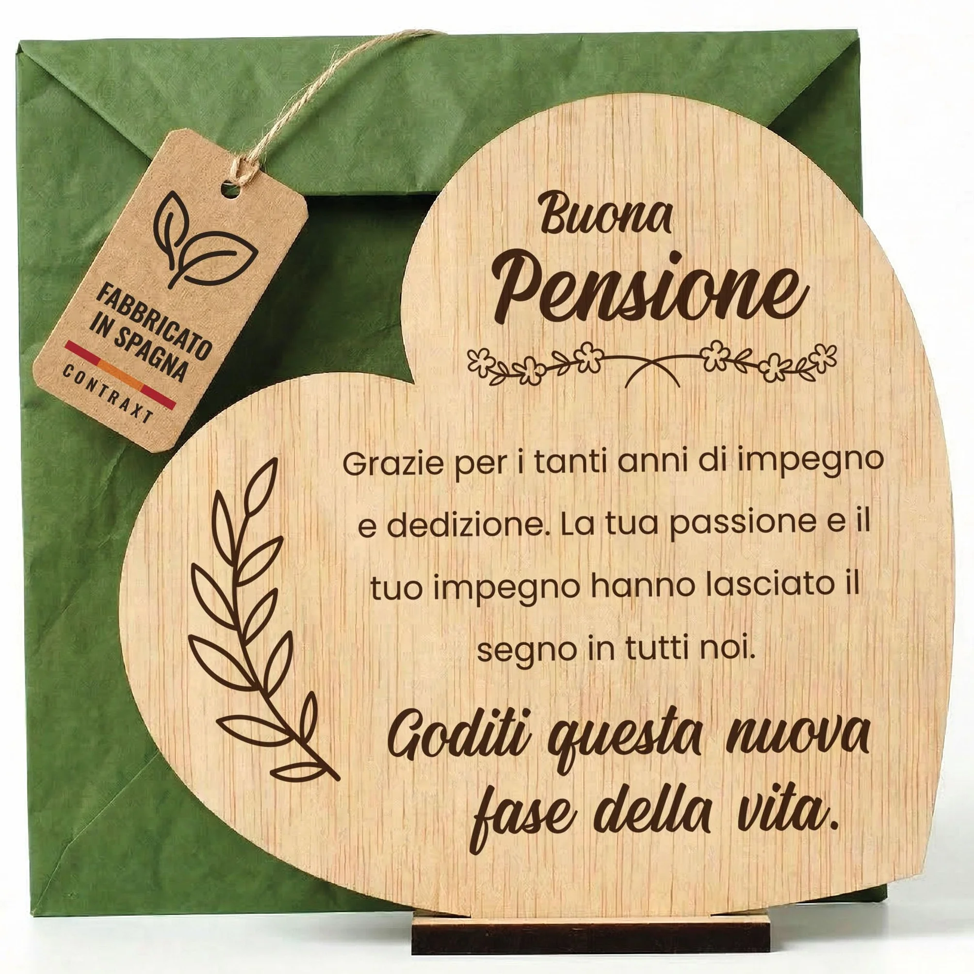 CONTRAXT Biglietto Originale per la Pensione in Legno Regalo Unico per Uomini Donne Colleghi Capoufficio Amici Insegnanti