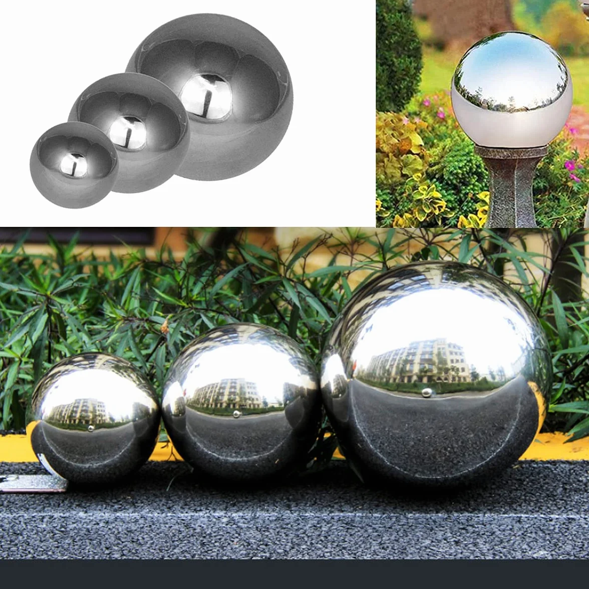15 Pcs Sfere Decorative da Giardino Sfera da Osservazione in Acciaio Inox 25-120 mm Sfera da Giardino Riflettente Lucidata a Specchio Sfere Galleggianti per Laghetto Globo Senza Cuciture