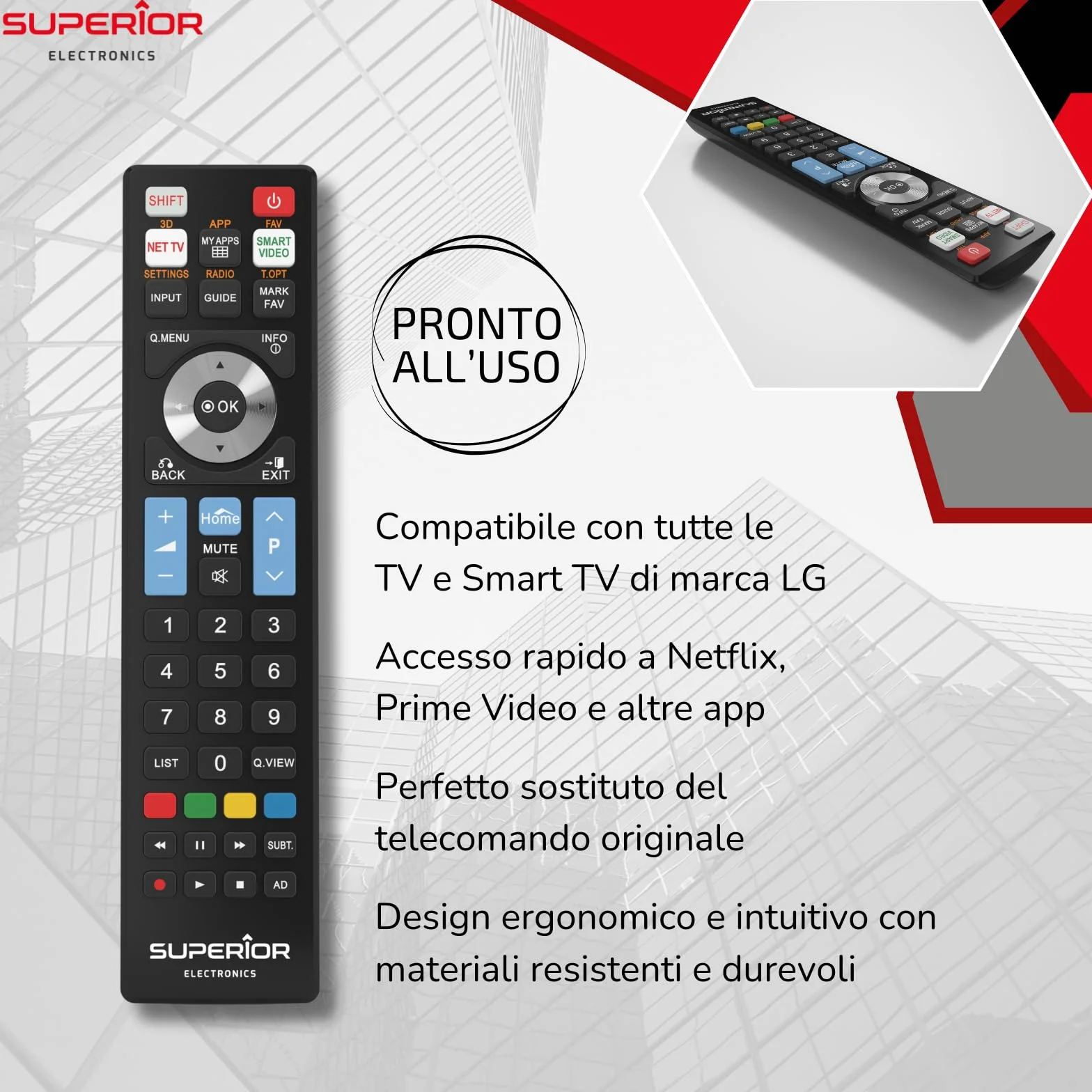 Telecomando Universale per TV LG Sostitutivo - SUPTRB007