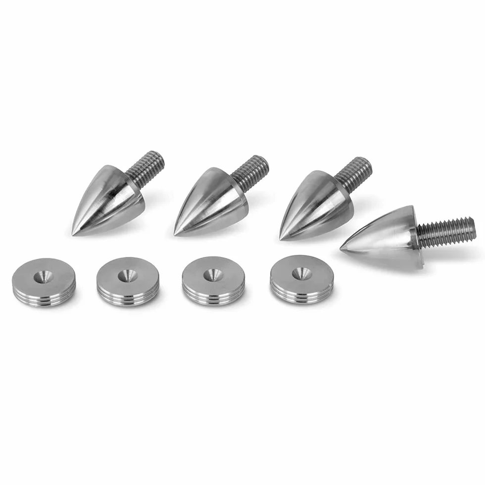 PrecisionGeek M6 25mm Acciaio Inossidabile Spike/Cono Absorber Altoparlanti Vite Piedino - 4 pz