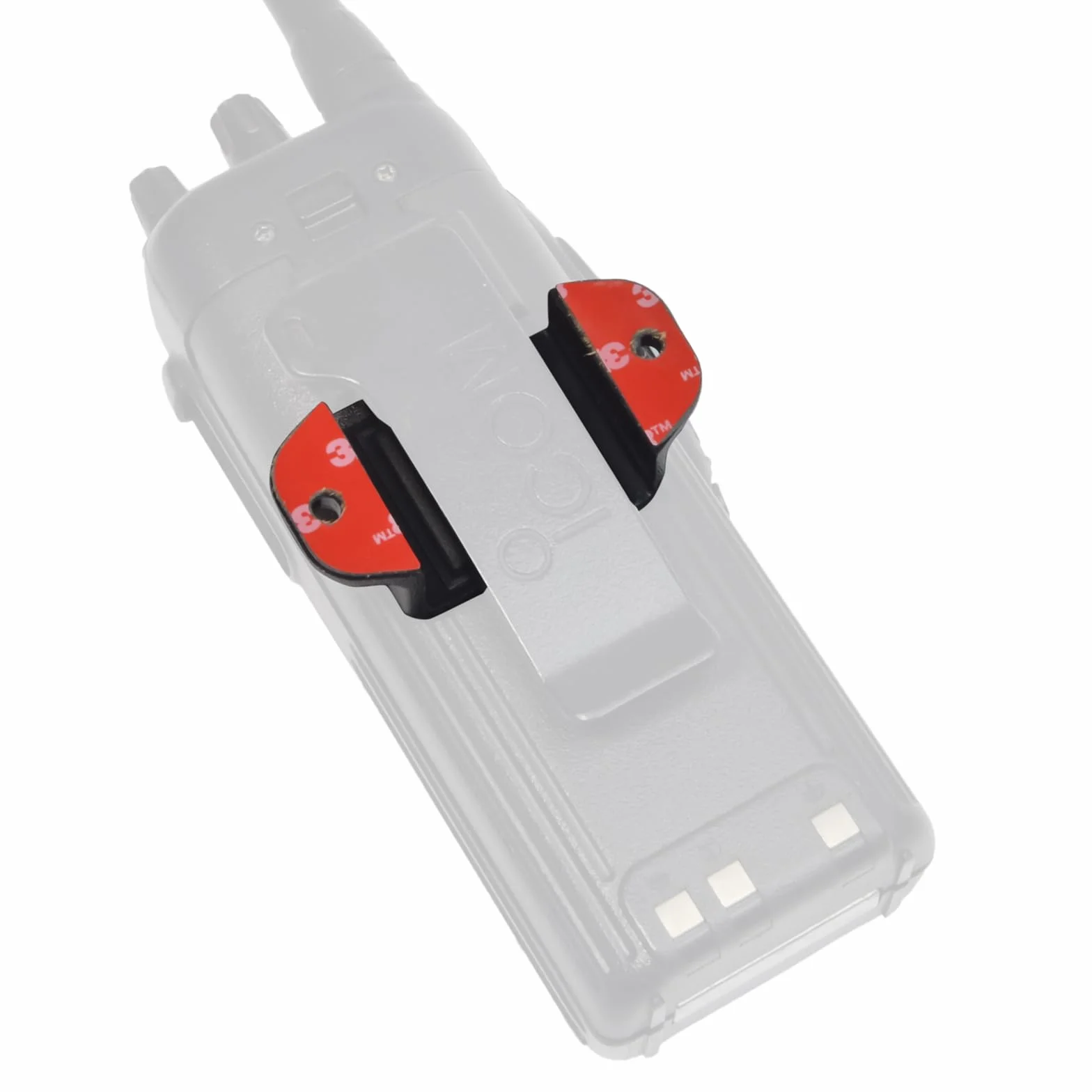 HYS Supporto radio auto Motorola Baofeng Yaesu Midland walkie talkie clip (2 szt, czarny)