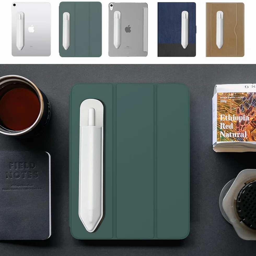 MoKo Adesivo Portapenne per Apple Pencil PRO/USB-C 1a/2a Gen., Custodia Elastica Bianca