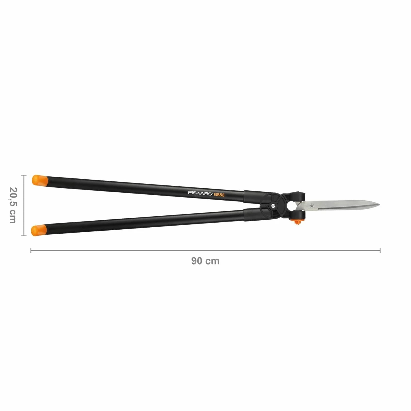 Fiskars Cesoie per erba e siepi PowerLever GS53 2,5 m Nero Arancione