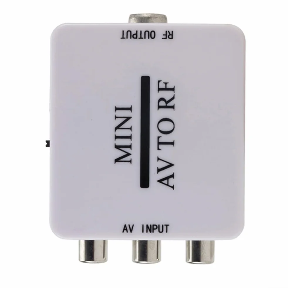 Convertitore modulatore AV a RF video composito uscita coassiale 67,25 MHz 61,25 MHz per televisori VCR DVD