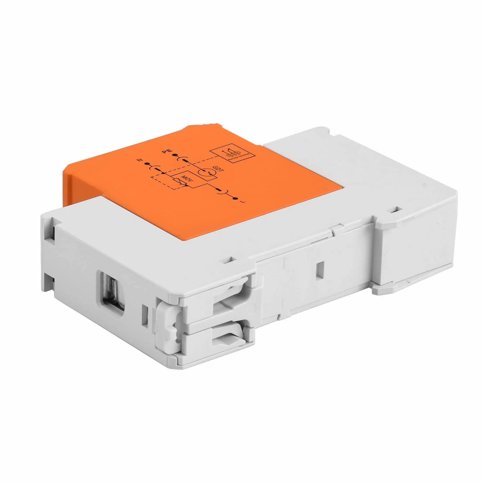 Heschen HS-40D SPD Dispositivo di Protezione Sovratensione 275VAC 20KA 1+NPE L-Line Down Ignifugo Guida DIN 35mm