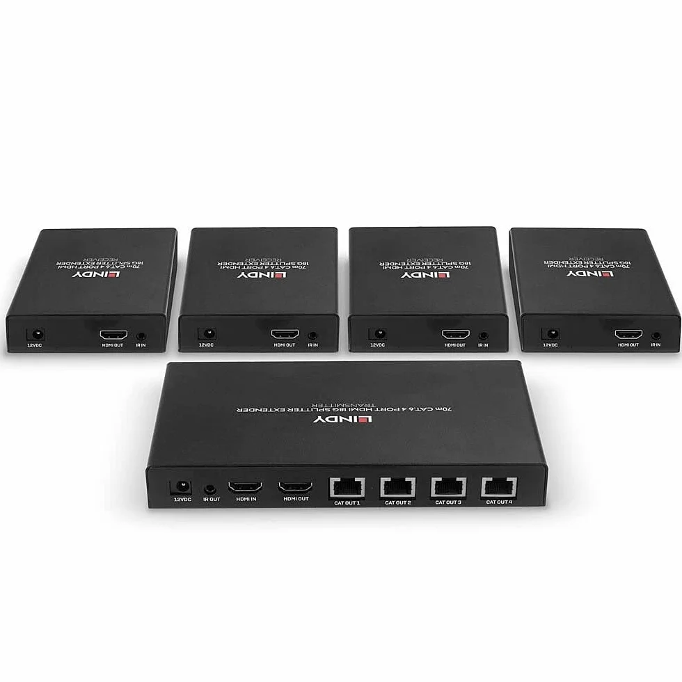 Splitter Extender Cat.6 4 port HDMI 4K60 70m