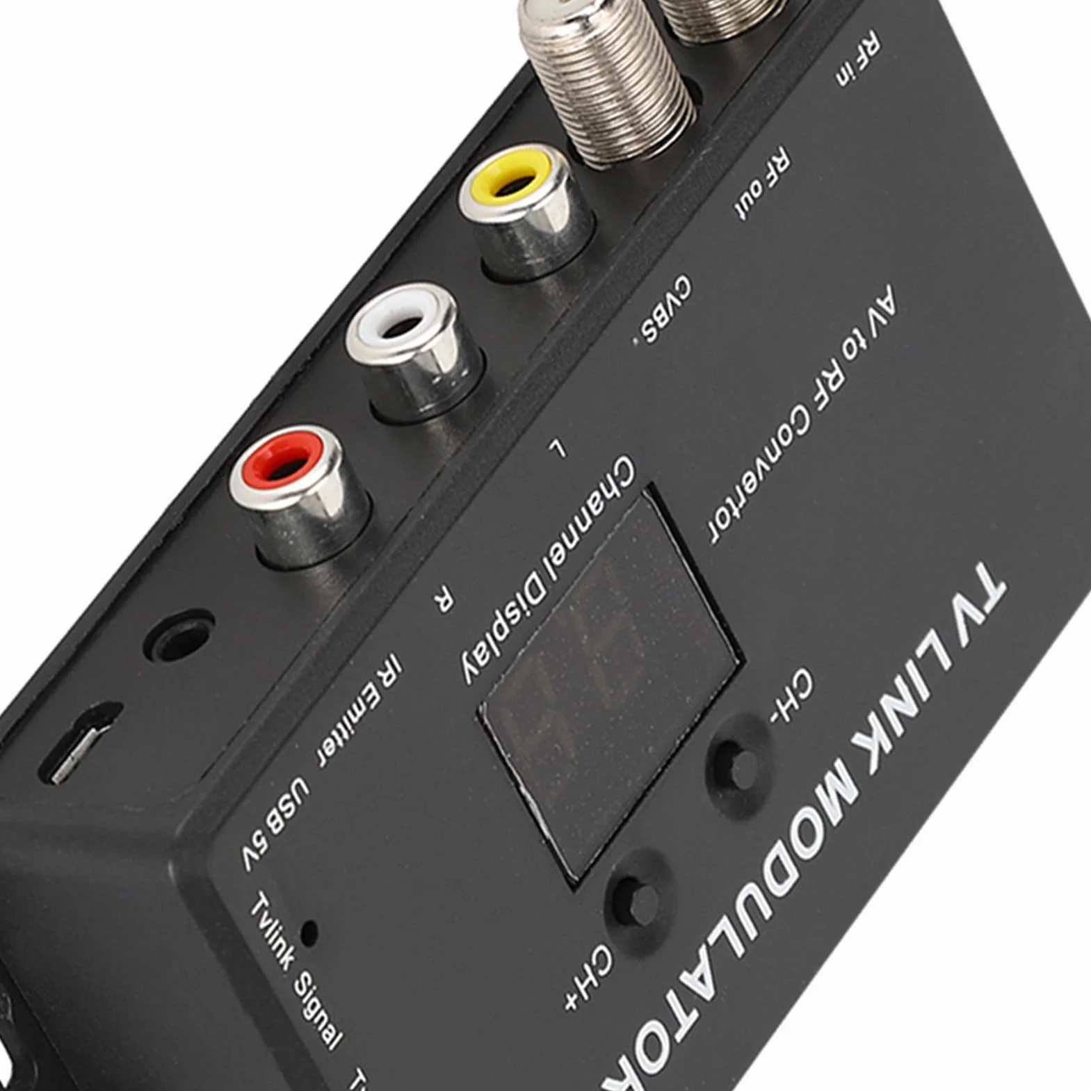Modulatori RF TM70 UHF TV LINK Convertitore da AV a RF Extender IR con Visualizzazione dei Canali