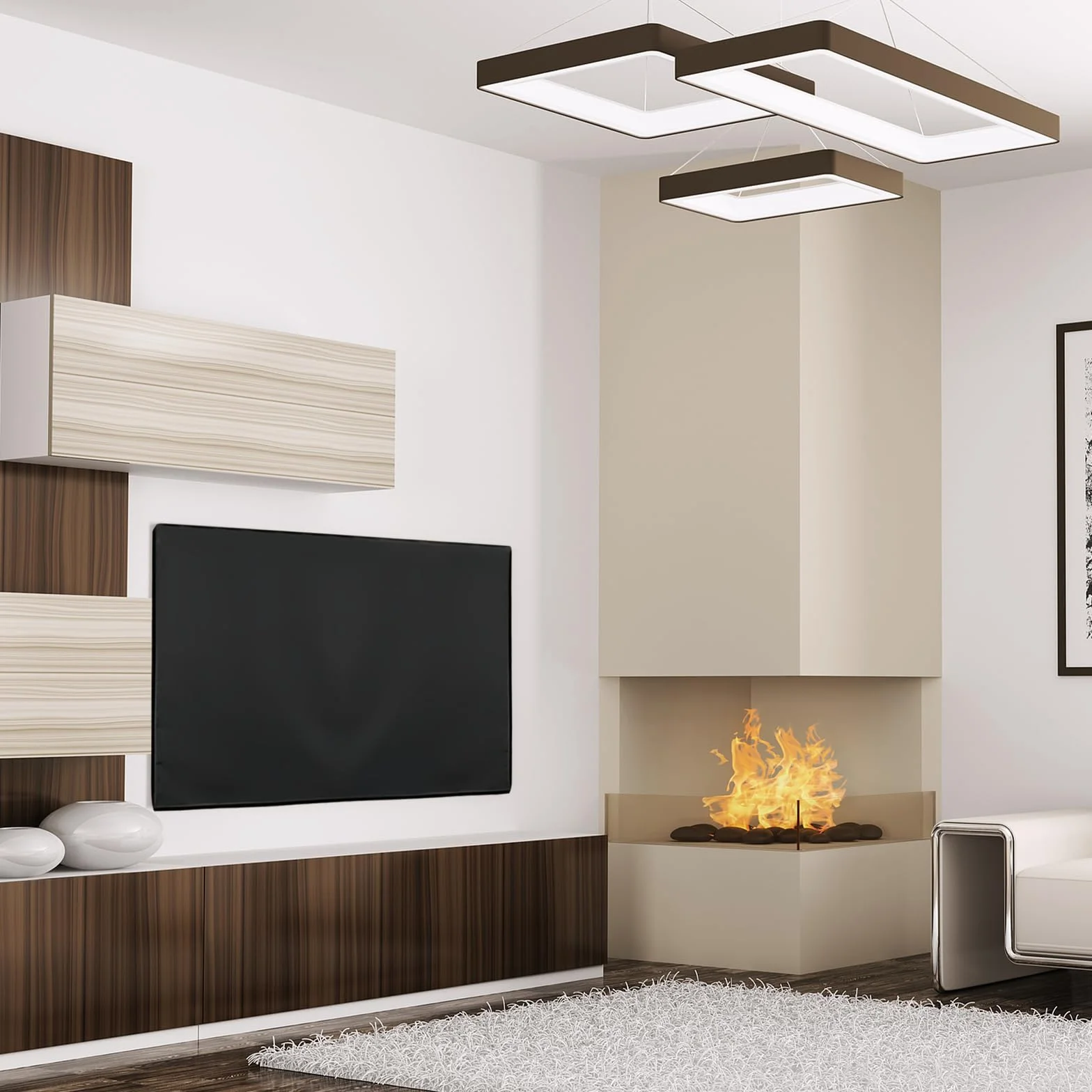Copertura TV 40-42 pollici antipolvere Oxford 210 PVC resistente intemperie universale